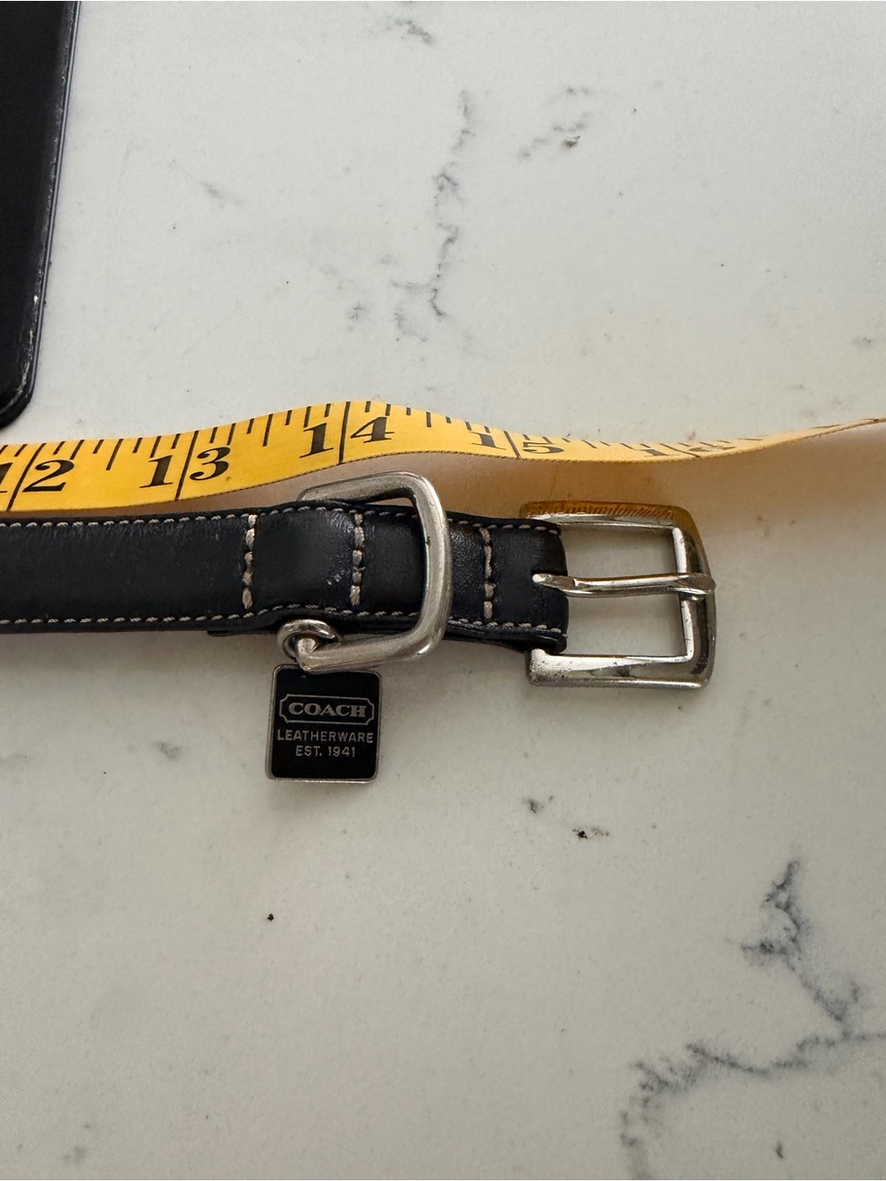 Coach Black Leather Dog Collar with Signature Tag and Silver Hardware - Picture 8 of 8